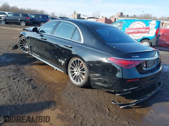 2023 Mercedes-Benz S-Class S 500 with VIN W1K6G6DB2PA173405, listed as a IAAI auction lot 41238647 with 8,825 mi miles. Bid and sale history available at carsss.com. Image 3.