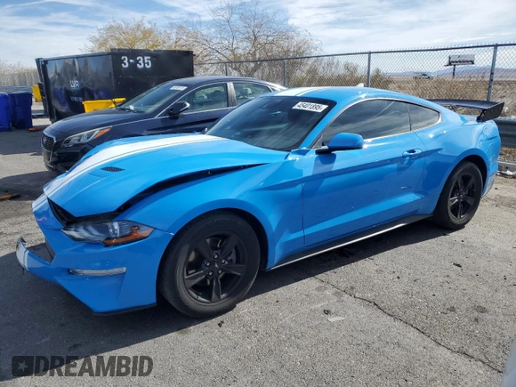 2022 Ford Mustang EcoBoost with VIN 1FA6P8TH0N5132584, listed as a Copart auction lot 45401895 with 14,658 mi miles and Salvage Title. Bid and sale history available at carsss.com. Image 1.