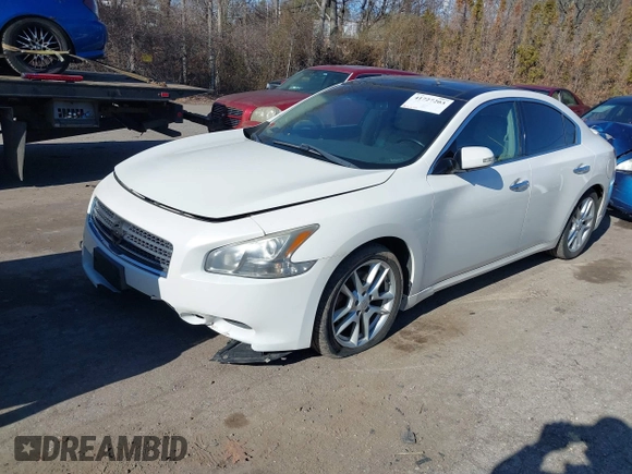 2010 Nissan Maxima 3.5 SV with VIN 1N4AA5AP9AC867672, listed as a IAAI auction lot 41727203 with 164,634 mi miles. Bid and sale history available at carsss.com. Image 2.