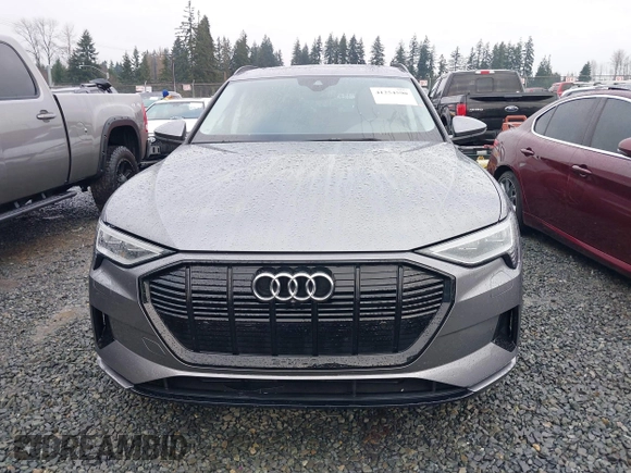 2021 Audi e-tron Premium with VIN WA1AAAGE8MB010823, listed as a IAAI auction lot 41254590 with 21,171 mi miles. Bid and sale history available at carsss.com. Image 12.