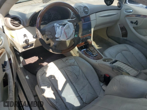 2007 Mercedes-Benz CLK 350 with VIN WDBTJ56H97F207156, listed as a Copart auction lot 51802475 with 187,165 mi miles and Salvage title. Bid and sale history available at DreamBid. Image 8.