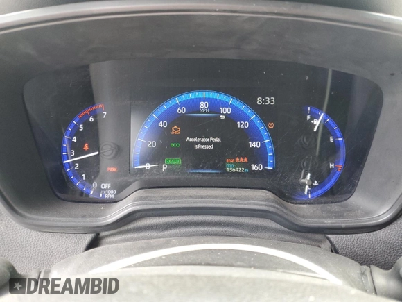 2021 Toyota Corolla Hybrid LE with VIN JTDEAMDE3MJ013373, listed as a Copart auction lot 48709785 with 136,422 mi miles and Salvage Title. Bid and sale history available at carsss.com. Image 9.