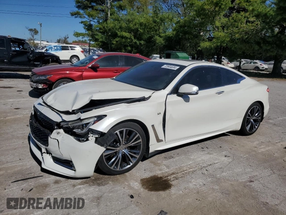 2018 Infiniti Q60 Sport with VIN JN1EV7EK0JM340319, listed as a Copart auction lot 72844634 with 142,441 mi miles and Salvage Title. Bid and sale history available at DreamBid. Image 1.