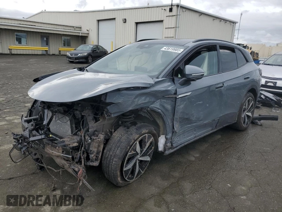 2023 Volkswagen ID.4 Pro z VIN 1V2VMPE81PC052505, wystawiony jako Copart lot #43619985 z przebiegiem Nie podano mil oraz Szkoda całkowita • Salvage title. Historia ofert i sprzedaży dostępna na DreamBid. Obrazek 1.