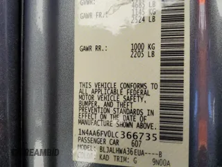 2020 Nissan Maxima Platinum with VIN 1N4AA6FV0LC366735, listed as a Copart auction lot 49395685 with 45,185 mi miles and Salvage Title. Bid and sale history available at DreamBid. Image 12.