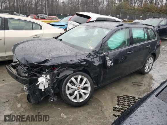 2019 Volkswagen Golf SportWagen S with VIN 3VWY57AU7KM513306, listed as a Copart auction lot 37145424 with 14,674 mi miles. Bid and sale history available at carsss.com. Image 1.
