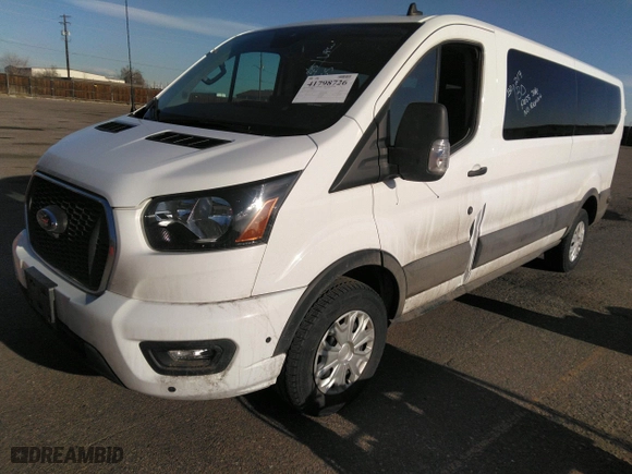 2024 Ford Transit Passenger Wagon XL with VIN 1FBAX2YG1RKA02357, listed as a IAAI auction lot 41798726 with 23,315 mi miles. Bid and sale history available at carsss.com. Image 17.