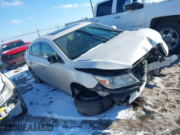 2013 Buick LaCrosse Premium 1 with VIN 1G4GF5E37DF311548, listed as a IAAI auction lot 41358957 with 160,612 mi miles and . Bid and sale history available at DreamBid. Image 1.