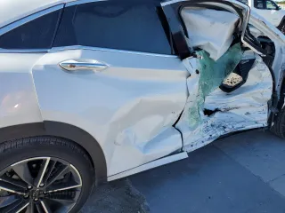 2023 Infiniti QX55 Luxe with VIN 3PCAJ5JR4PF118379, listed as a Copart auction lot 48494775 with 16,181 mi miles and Salvage title. Bid and sale history available at DreamBid. Image 11.