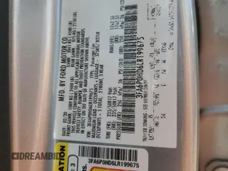 2020 Ford Fusion SE with VIN 3FA6P0HD6LR199675, listed as a Copart auction lot 57139435 with 38,099 mi miles and Salvage title. Bid and sale history available at DreamBid. Image 12.