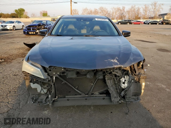 2015 Acura TLX V6 Advance with VIN 19UUB2F76FA025436, listed as a Copart auction lot 43164985 with 118,588 mi miles and Salvage Title. Bid and sale history available at carsss.com. Image 5.