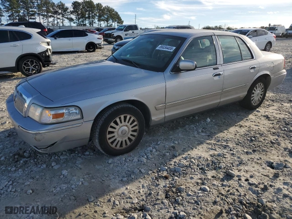 2007 Mercury Grand Marquis LS with VIN 2MEFM75W37X600431, listed as a Copart auction lot 89334455 with 114,880 mi miles and Salvage Title. Bid and sale history available at carsss.com. Image 1.