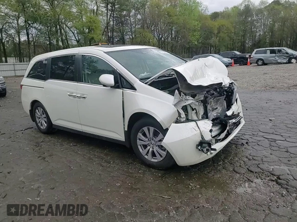 2017 Honda Odyssey EX-L with VIN 5FNRL5H66HB005558, listed as a Copart auction lot 51144495 with 26,128 mi miles and Salvage Title. Bid and sale history available at DreamBid. Image 14.