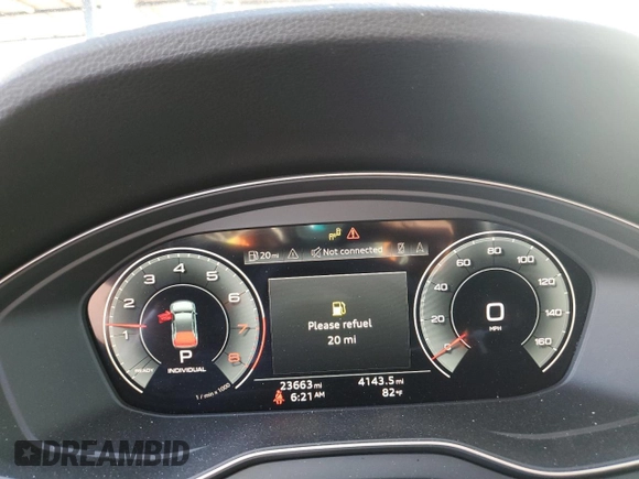 2023 Audi Q5 S line Premium Plus with VIN WA1EAAFY4P2019987, listed as a Copart auction lot 59900015 with 23,663 mi miles and Salvage title. Bid and sale history available at DreamBid. Image 9.