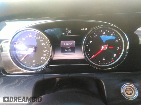 2018 Mercedes-Benz E-Class E 400 with VIN WDD1J6FB2JF050335, listed as a IAAI auction lot 41732691 with 76,660 mi miles. Bid and sale history available at carsss.com. Image 7.
