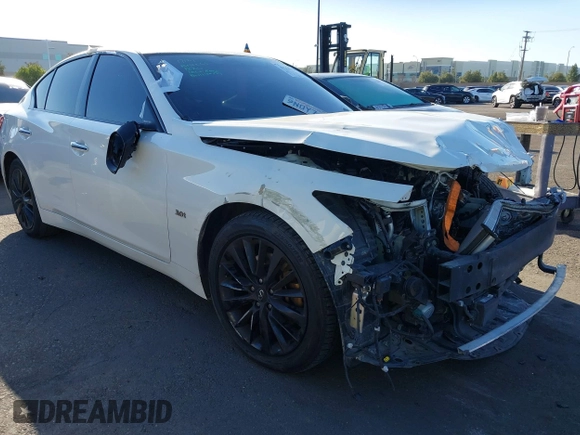 2020 Infiniti Q50 3.0t LUXE with VIN JN1EV7AP0LM207094, listed as a IAAI auction lot 41754138 with 66,609 mi miles. Bid and sale history available at carsss.com. Image 1.