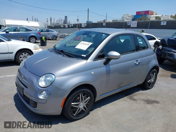 2015 FIAT 500 Pop with VIN 3C3CFFAR7FT741497, listed as a IAAI auction lot 42765120 with 102,348 mi miles and . Bid and sale history available at DreamBid. Image 2.
