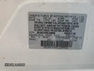 2014 Nissan Sentra SV with VIN 3N1AB7AP0EL659938, listed as a Copart auction lot 54677295 with 119,636 mi miles and Salvage Title. Bid and sale history available at DreamBid. Image 12.