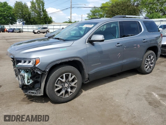 2020 GMC Acadia SLE z VIN 1GKKNRLS0LZ165157, wystawiony jako Copart lot #56304885 z przebiegiem 39 233 mil mil oraz Szkoda całkowita • Salvage title. Historia ofert i sprzedaży dostępna na DreamBid. Obrazek 1.