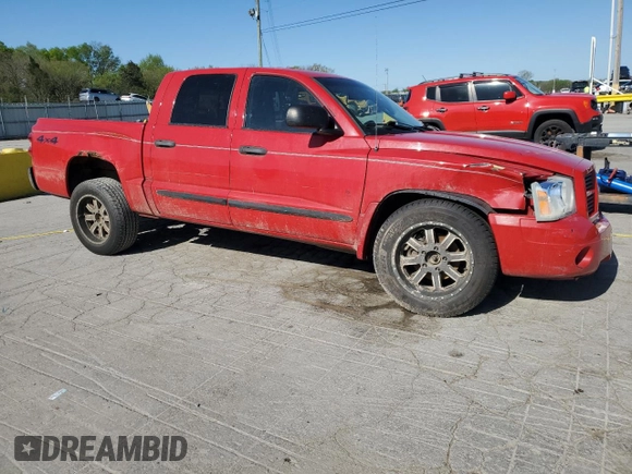2006 Dodge Dakota SLT with VIN 1D7HW48N46S627103, listed as a Copart auction lot 52514075 with 175,581 mi miles and Clean title. Bid and sale history available at DreamBid. Image 4.