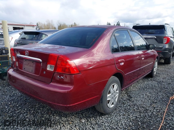 2003 Honda Civic LX with VIN 2HGES16553H558405, listed as a IAAI auction lot 41946031 with 127,145 mi miles. Bid and sale history available at carsss.com. Image 4.