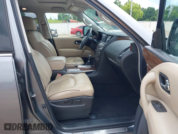 2019 Nissan Armada Platinum z VIN JN8AY2NF3K9351025, wystawiony jako IAAI lot #42270227 z przebiegiem 105 621 mil mil oraz . Historia ofert i sprzedaży dostępna na DreamBid. Obrazek 5.