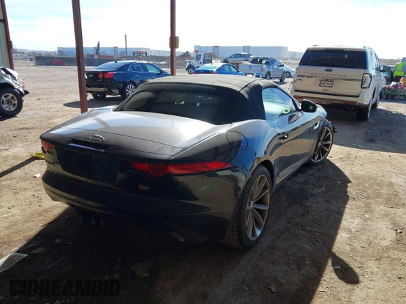 2014 Jaguar F-Type S with VIN SAJWA6FC3E8K09836, listed as a IAAI auction lot 41313509 with 67,246 mi miles and . Bid and sale history available at DreamBid. Image 4.