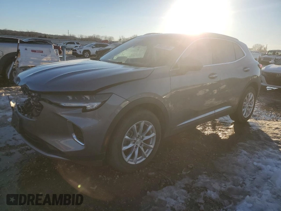 2021 Buick Envision Preferred with VIN LRBFZMR49MD098164, listed as a Copart auction lot 89027395 with 72,990 mi miles and Salvage Title. Bid and sale history available at carsss.com. Image 1.