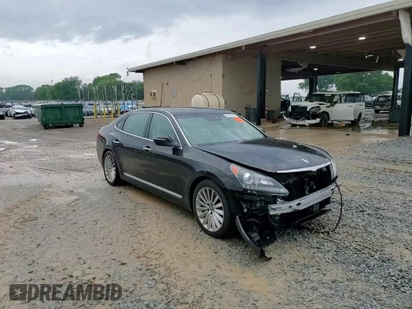 2016 Hyundai Equus Signature with VIN KMHGH4JH8GU101059, listed as a Copart auction lot 53565565 with 38,832 mi miles and Salvage title. Bid and sale history available at DreamBid. Image 13.