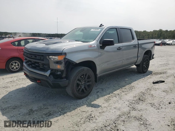 2024 Chevrolet Silverado 1500 Custom Trail Boss with VIN 3GCUDCE8XRG141897, listed as a Copart auction lot 71285004 with 14,488 mi miles and Salvage Title. Bid and sale history available at carsss.com. Image 1.