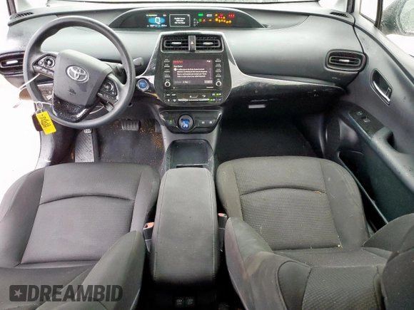 2021 Toyota Prius L Eco with VIN JTDKAMFU1M3142014, listed as a Copart auction lot 55038365 with 76,211 mi miles and Salvage title. Bid and sale history available at DreamBid. Image 8.