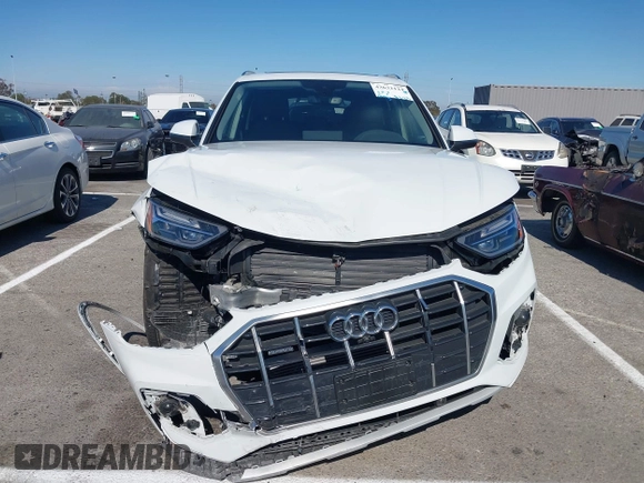 2023 Audi Q5 Premium Plus with VIN WA1BBAFY7P2167227, listed as a IAAI auction lot 42632124 with 17,065 mi miles and . Bid and sale history available at DreamBid. Image 12.