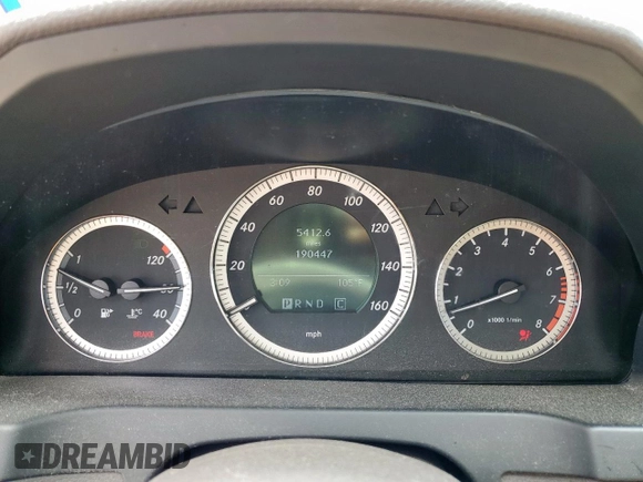 2009 Mercedes-Benz C 300 Sport with VIN WDDGF54X79F266942, listed as a Copart auction lot 61932745 with 190,447 mi miles and Salvage title. Bid and sale history available at DreamBid. Image 9.