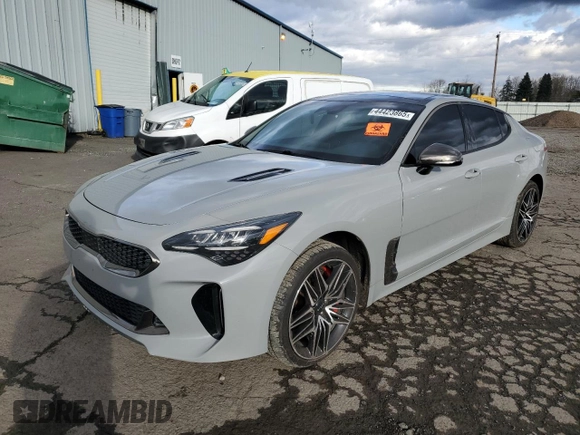 2022 Kia Stinger GT1 with VIN KNAE45LC5N6114624, listed as a Copart auction lot 44423865 with 67,193 mi miles and Salvage Title. Bid and sale history available at DreamBid. Image 1.