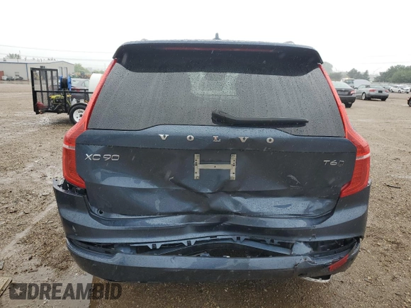 2022 Volvo XC90 Momentum with VIN YV4A221K3N1864761, listed as a Copart auction lot 59189595 with 33,098 mi miles and Salvage title. Bid and sale history available at DreamBid. Image 6.