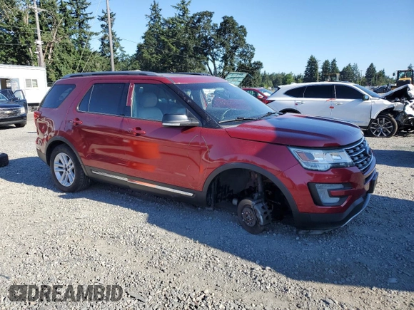 2017 Ford Explorer XLT with VIN 1FM5K7D80HGA70539, listed as a Copart auction lot 62291165 with 134,476 mi miles and Salvage title. Bid and sale history available at DreamBid. Image 4.