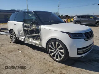 2023 Land Rover Range Rover SE with VIN SALKP9FU1PA009600, listed as a Copart auction lot 43572465 with 23,121 mi miles and Salvage Title. Bid and sale history available at carsss.com. Image 4.