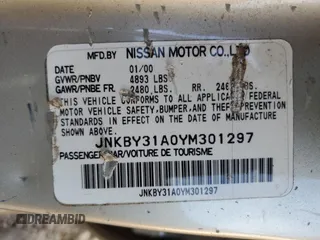 2000 Infiniti Q45 z VIN JNKBY31A0YM301297, wystawiony jako Copart lot #74672884 z przebiegiem 171 263 mil mil oraz Szkody całkowita. Historia ofert i sprzedaży dostępna na DreamBid. Obrazek 12.