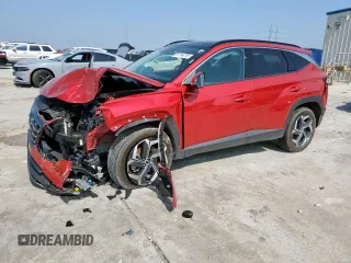2022 Hyundai Tucson Limited with VIN 5NMJECAEXNH160718, listed as a Copart auction lot 57704215 with 33,636 mi miles and Salvage title. Bid and sale history available at DreamBid. Image 1.