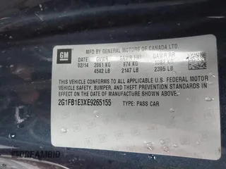 2014 Chevrolet Camaro LT z VIN 2G1FB1E3XE9265155, wystawiony jako IAAI lot #41227609 z przebiegiem 104 786 mil mil oraz . Historia ofert i sprzedaży dostępna na DreamBid. Obrazek 9.