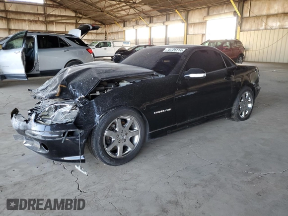2003 Mercedes-Benz SLK 230 Kompressor z VIN WDBKK49F83F288867, wystawiony jako Copart lot #75726114 z przebiegiem 121 407 mil mil oraz Szkoda całkowita • Salvage title. Historia ofert i sprzedaży dostępna na DreamBid. Obrazek 1.