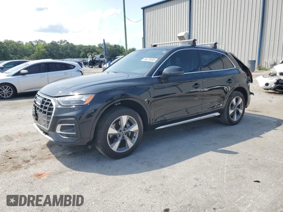 2023 Audi Q5 Premium Plus with VIN WA1BBAFY1P2004265, listed as a Copart auction lot 56479045 with 25,386 mi miles and Salvage title. Bid and sale history available at DreamBid. Image 1.