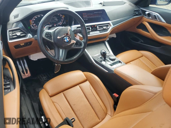 2023 BMW 4 Series M440i with VIN WBA53AT03PCL15153, listed as a Copart auction lot 49828855 with 7,354 mi miles and Salvage Title. Bid and sale history available at DreamBid. Image 8.