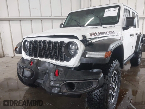 2024 Jeep Wrangler Rubicon with VIN 1C4PJXFG7RW334190, listed as a IAAI auction lot 42332948 with 14,272 mi miles and . Bid and sale history available at DreamBid. Image 6.