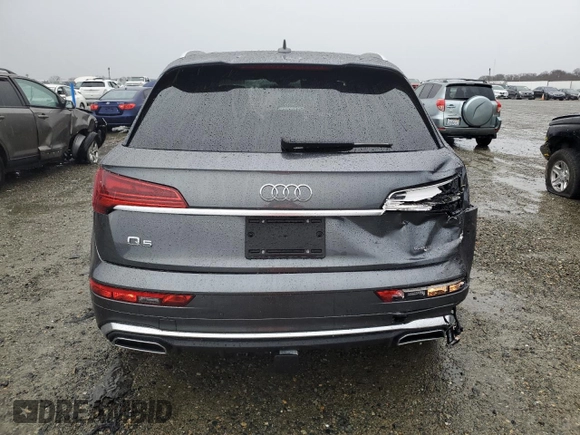 2023 Audi Q5 S line Prestige z VIN WA1FAAFY6P2191975, wystawiony jako Copart lot #43663885 z przebiegiem 22 374 mil mil oraz Szkoda całkowita • Salvage title. Historia ofert i sprzedaży dostępna na DreamBid. Obrazek 6.