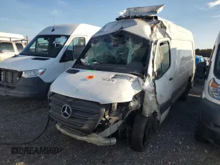 2023 Mercedes-Benz Sprinter Cargo Cargo with VIN W1Y4NDHY9PT129461, listed as a Copart auction lot 75613574 with Not Provided miles and Salvage Title. Bid and sale history available at carsss.com. Image 1.