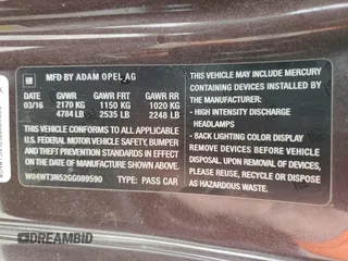 2016 Buick Cascada Premium с VIN W04WT3N52GG089590, выставлен на аукционе Copart как лот 68351264 с пробегом 160 072 миль миль и Списание • Salvage title. История ставок и продаж доступна на DreamBid. Изображение 13.