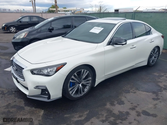 2021 Infiniti Q50 3.0t SENSORY with VIN JN1EV7CP7MM701290, listed as a IAAI auction lot 40932699 with 44,370 mi miles. Bid and sale history available at carsss.com. Image 17.