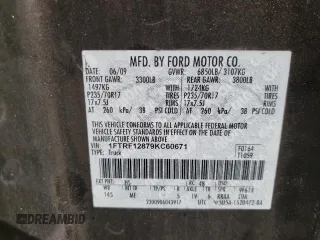 2009 Ford F-150 XL with VIN 1FTRF12879KC60671, listed as a Copart auction lot 76003554 with 266,092 mi miles and Salvage Title. Bid and sale history available at carsss.com. Image 12.