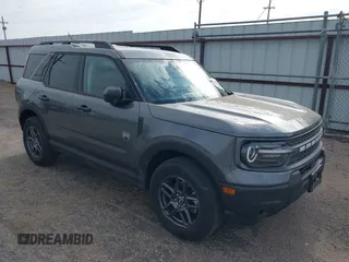 2025 Ford Bronco Sport Big Bend with VIN 3FMCR9BN0SRE29539, listed as a IAAI auction lot 42521680 with 8,402 mi miles and . Bid and sale history available at DreamBid. Image 1.